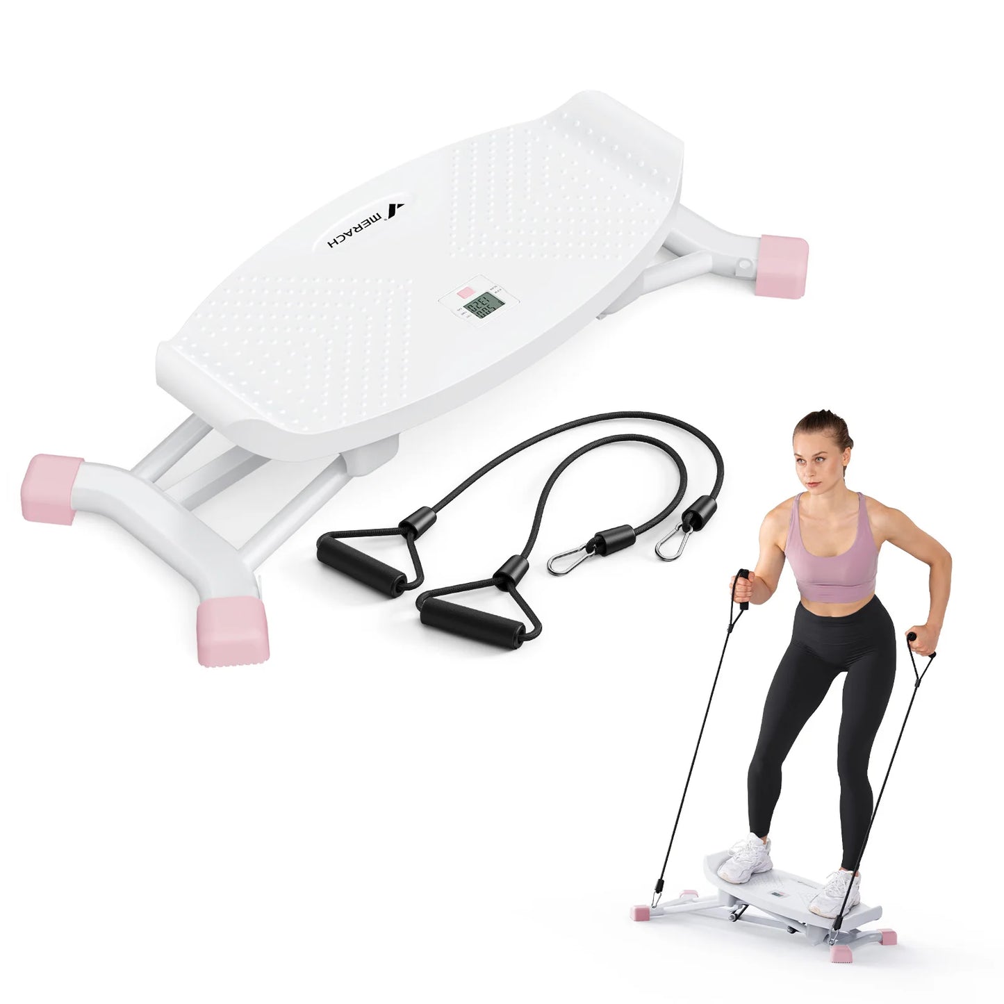 Merach Ski Machine Simulated Ski Training Machine Leg Exercise Fun Cardio Fitness Equipment Full Body Aerobic Trainer