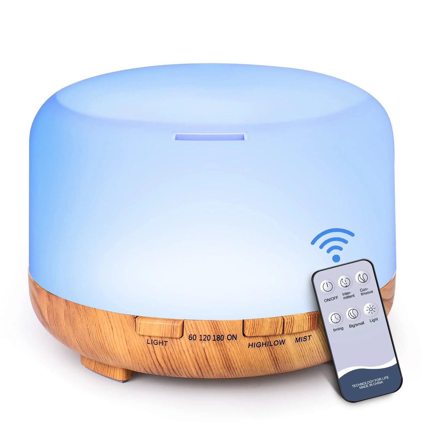 500ML Aromatherapy Oil Diffuser Auto Shut Off Essential Oil Aroma Diffuser Humidifier for Home Office