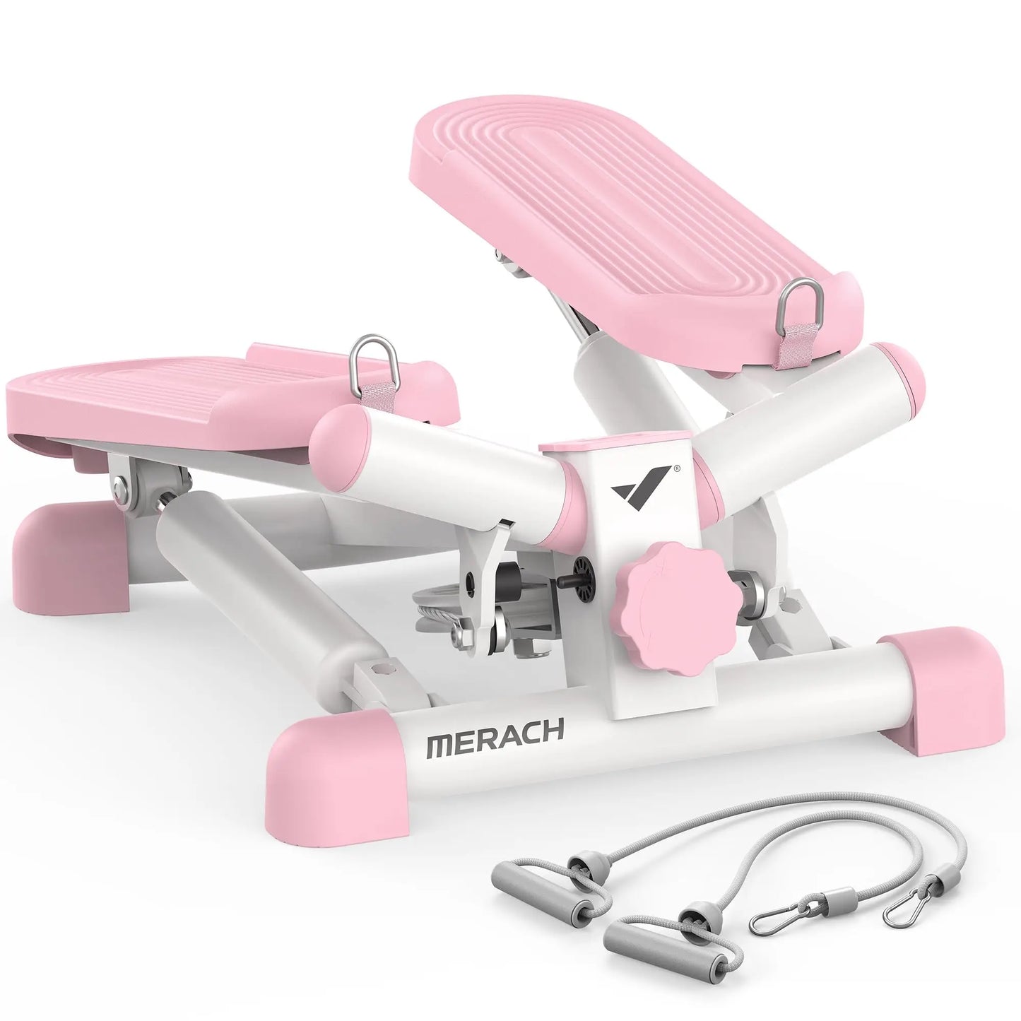Merach Mini Stepper for Exercise Twist Stair Stepper 330 Pounds Capacity with Resistance Band Fitness Equipment