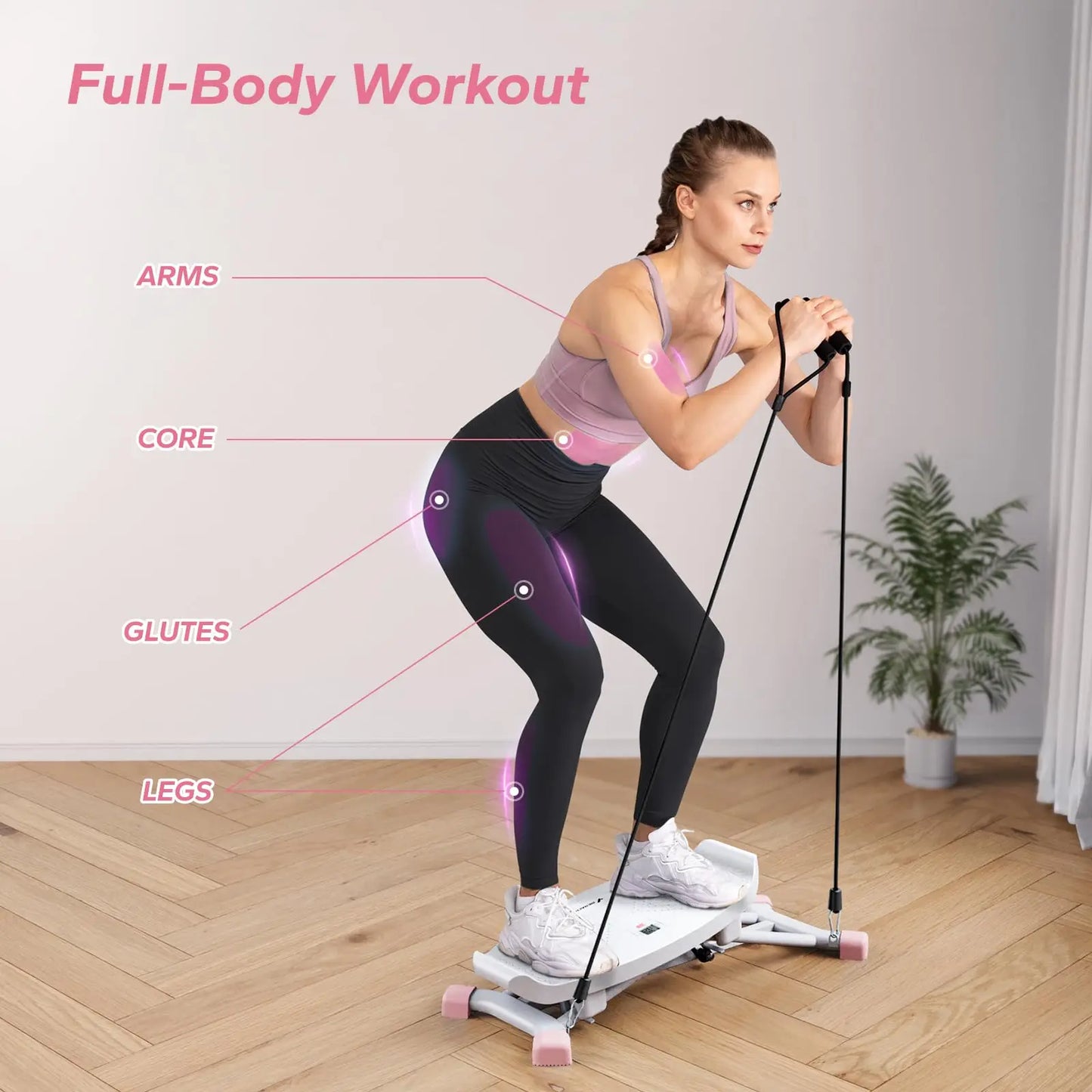 Merach Ski Machine Simulated Ski Training Machine Leg Exercise Fun Cardio Fitness Equipment Full Body Aerobic Trainer