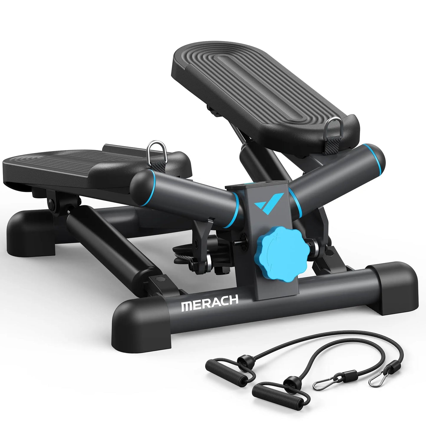 Merach Mini Stepper for Exercise Twist Stair Stepper 330 Pounds Capacity with Resistance Band Fitness Equipment