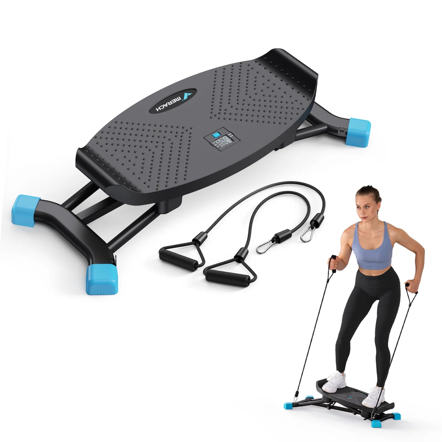 Merach Ski Machine Simulated Ski Training Machine Leg Exercise Fun Cardio Fitness Equipment Full Body Aerobic Trainer