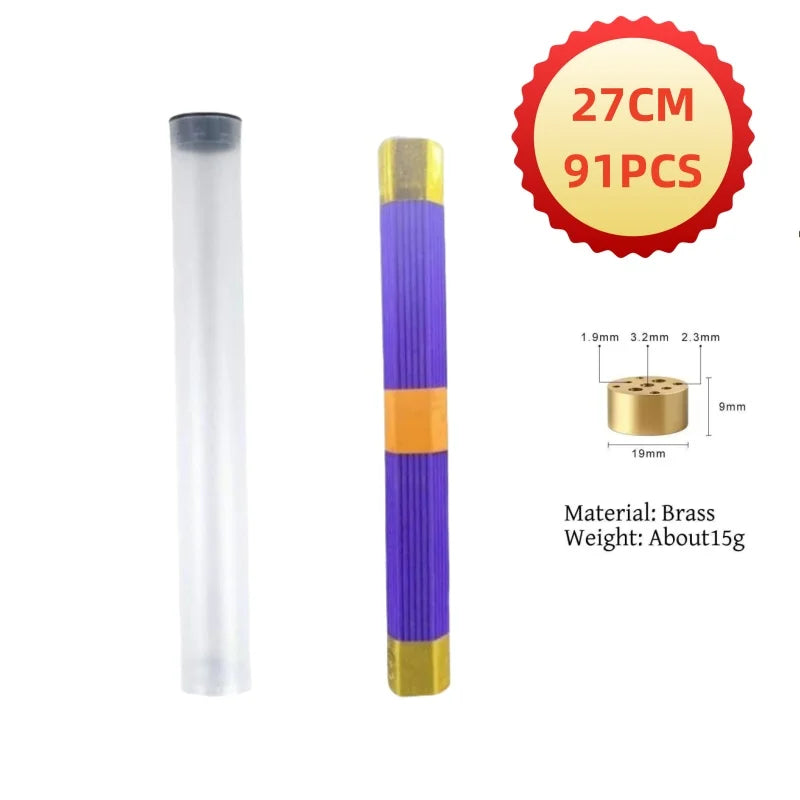 Natural Blessing Ceremony Incense Sticks for Health Love and Wealth with Incense Holder 91pcs Natural Sandalwood