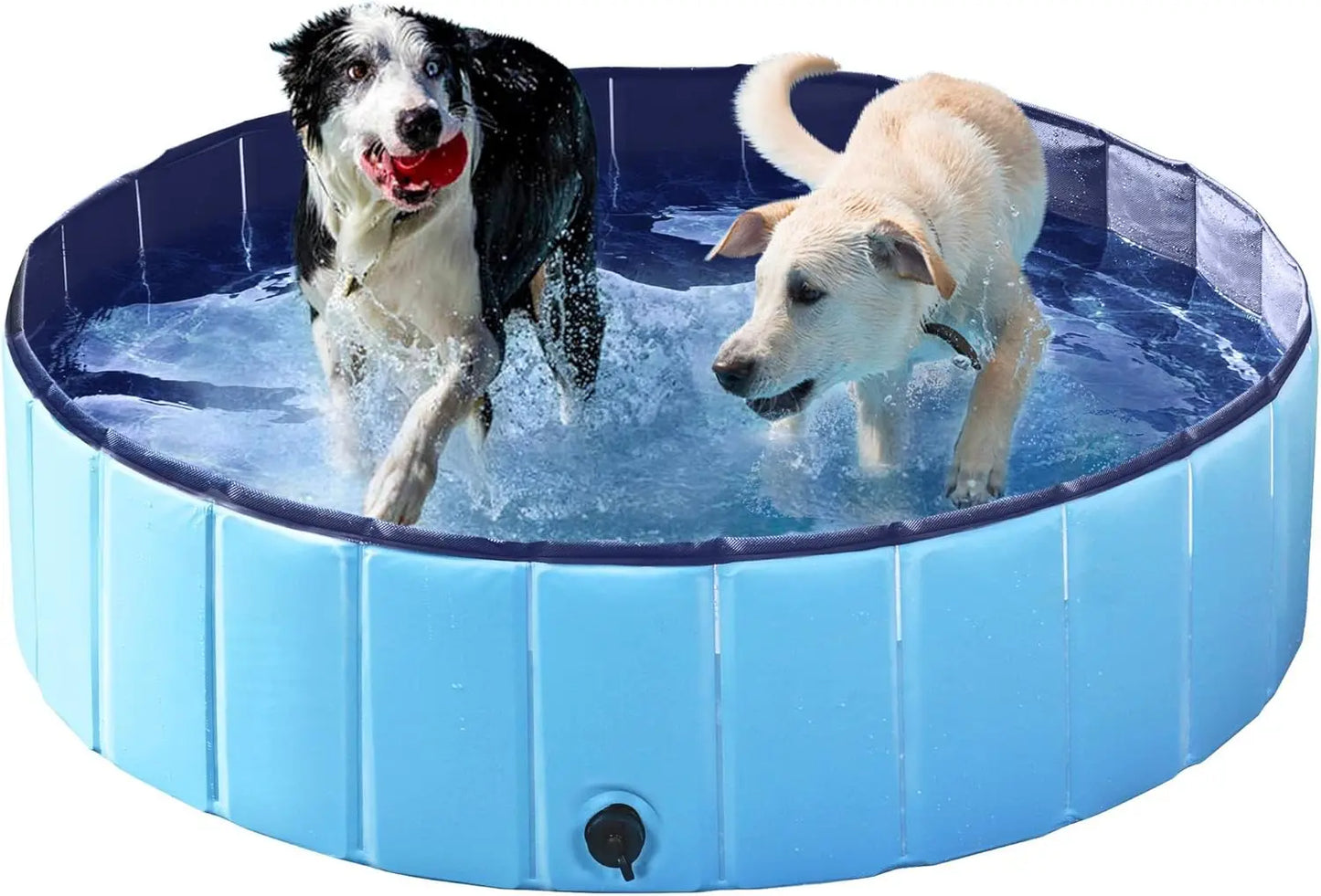 Foldable Dog Pool 71 X 12 Inches Collapsible Hard Plastic Pet Swimming Pool Portable Puppy Bath Tub Cat Shower Wading Pool