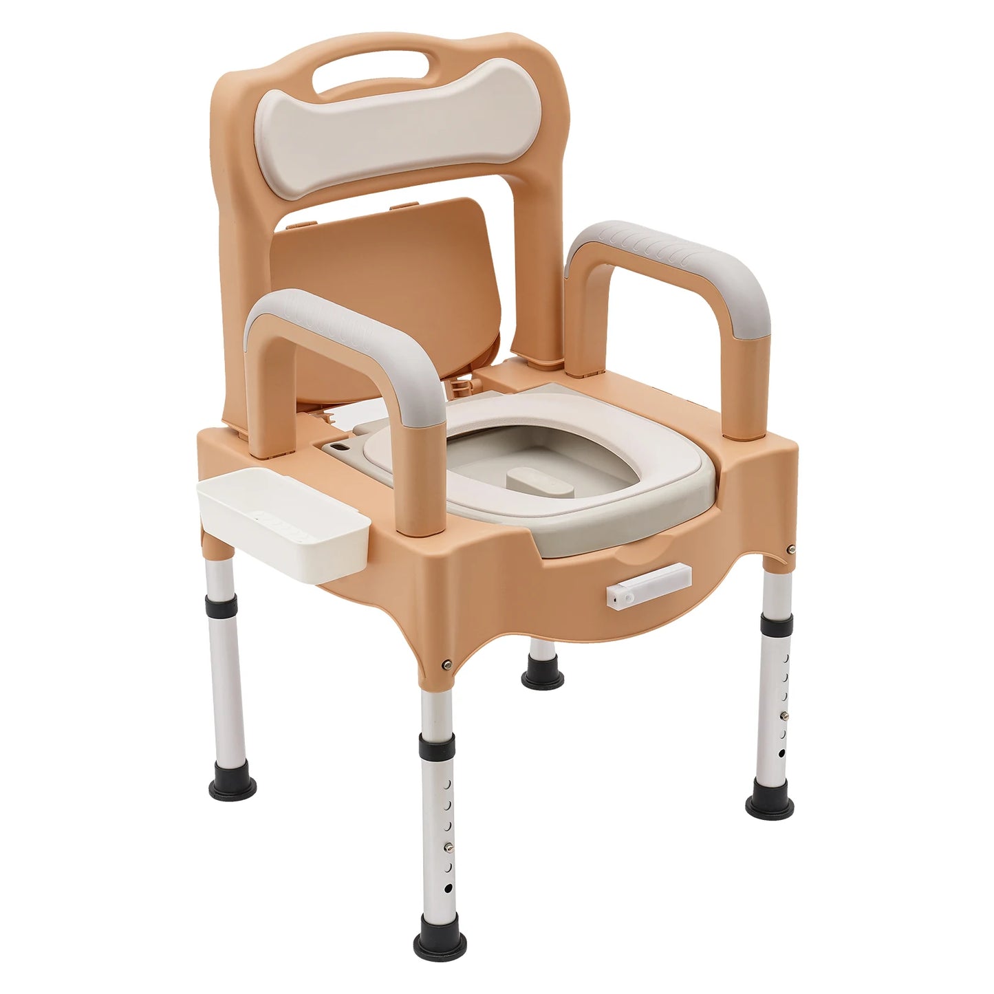 Bedside Commode Chair Height Adjustable Toilet Chair with Sensor Light for Adults Seniors
