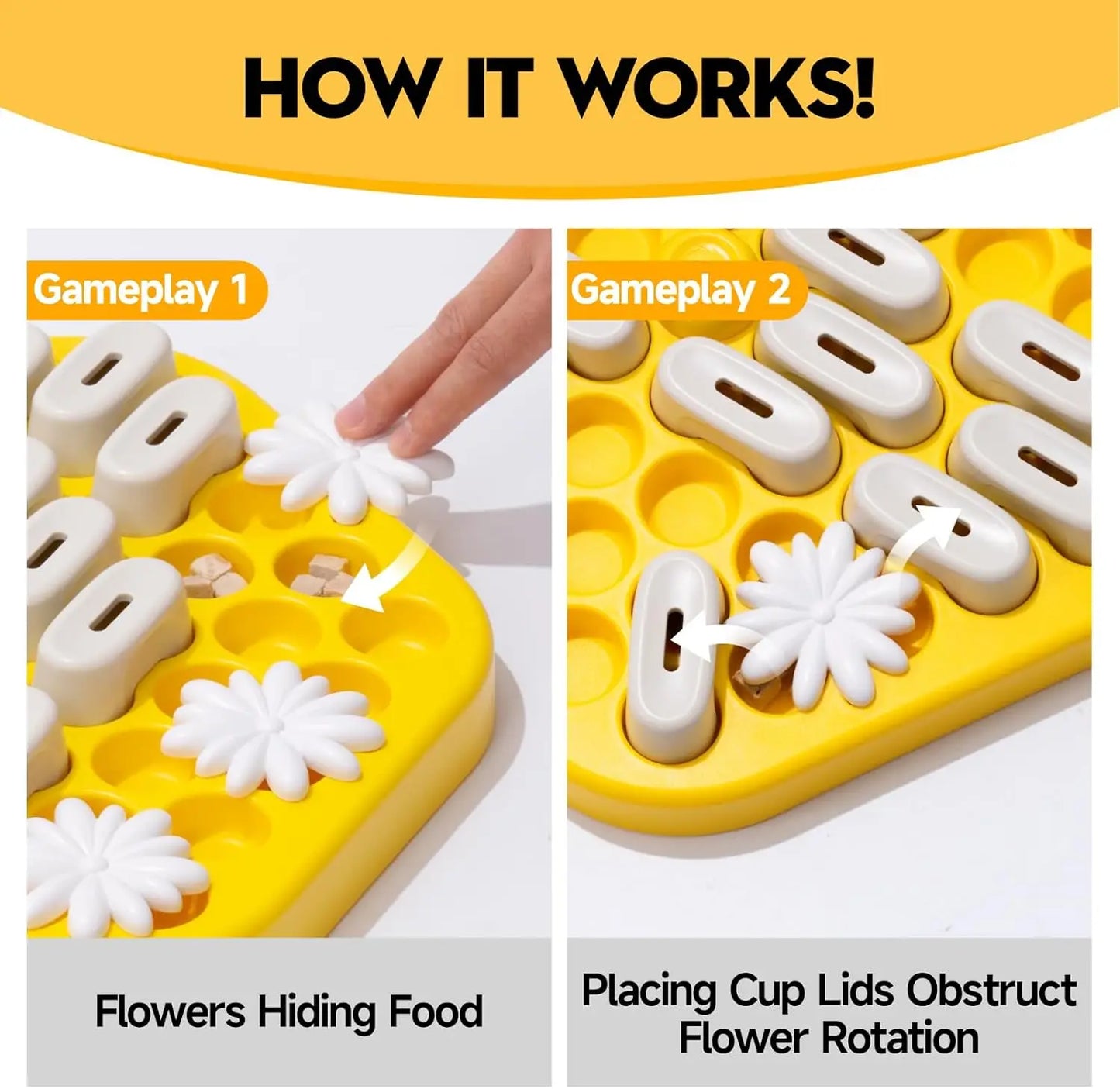 MewooFun Dog Puzzle Toys Slow Feeder Interactive Game Level 3 Chew Toys for Dogs and Cats