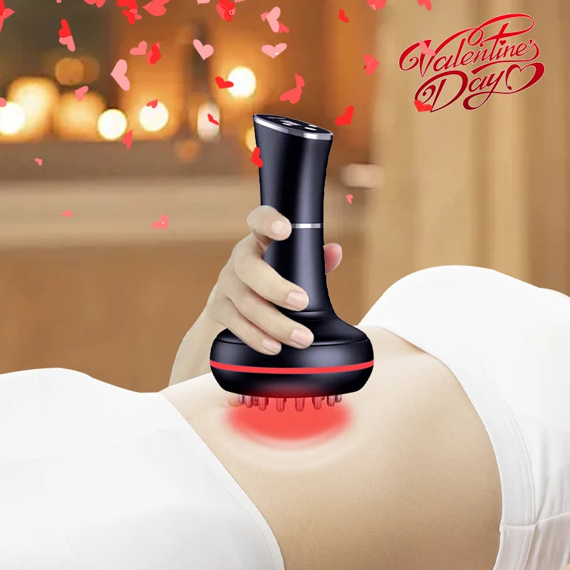 Household Electric Meridian Brush Massager for Legs Abdomen Shoulders and Neck Full Body Muscle Relaxation