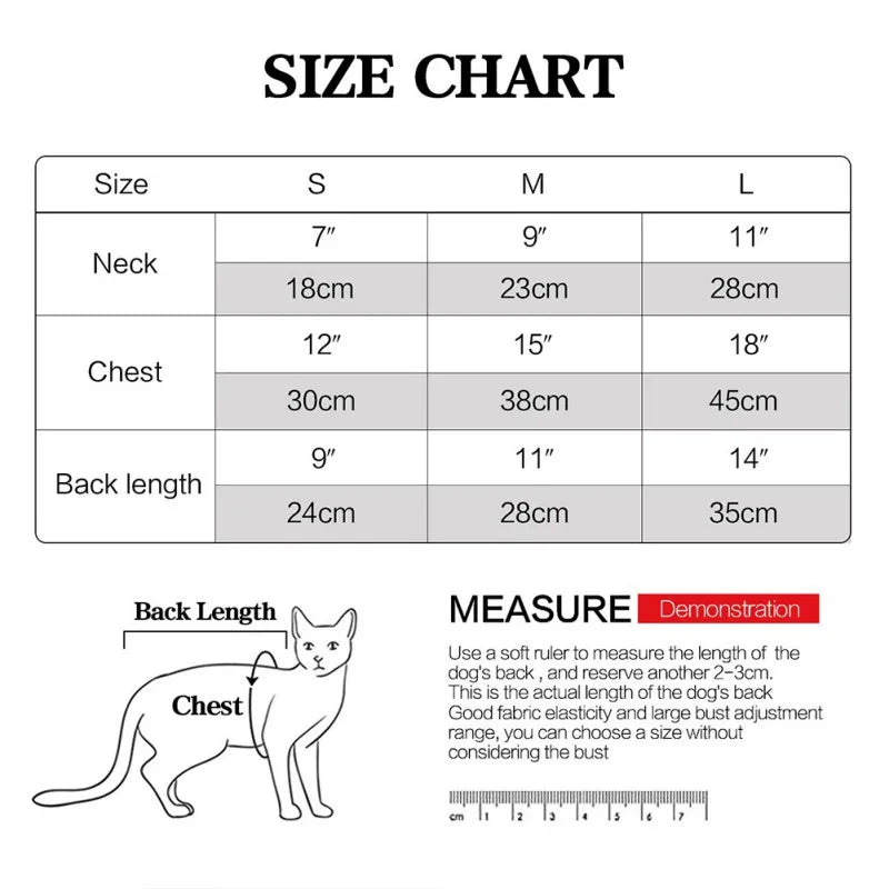 Pet Cat Vest Clothes Dog Puppy Post Operative Rehabilitation Clothing Pet Recovery Suit Stress Relief Coat