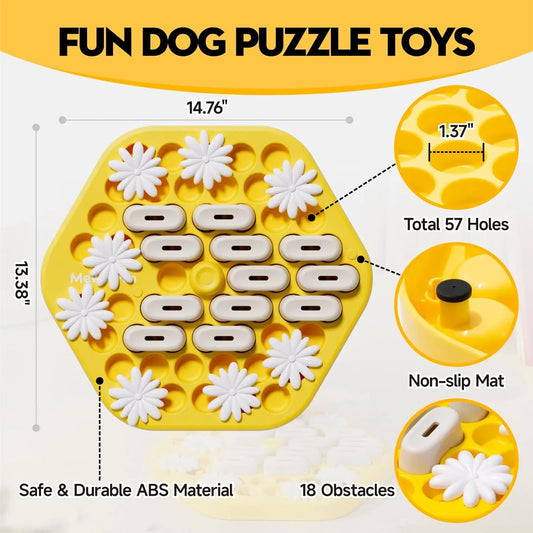 MewooFun Dog Puzzle Toys Slow Feeder Interactive Game Level 3 Chew Toys for Dogs and Cats