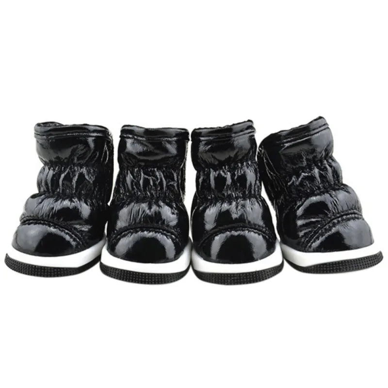 4 Pcs Set Pet Dog Winter Rain Shoes Waterproof Dogs Snow Boots Puppy Slip Shoes for Small Medium Dogs Yorkie Footwear