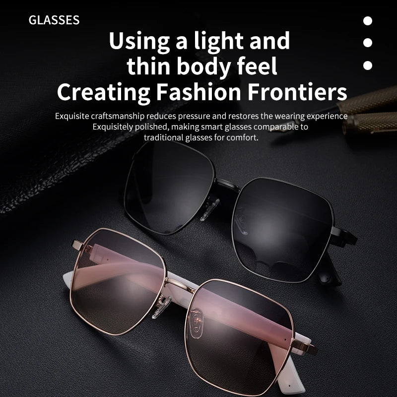 MZ02 Smart Glasses With Bluetooth Speaker Wireless Audio Touch Hands Free Calling Stereo Music Headphones