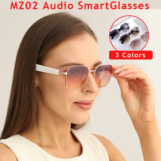 MZ02 Smart Glasses With Bluetooth Speaker Wireless Audio Touch Hands Free Calling Stereo Music Headphones
