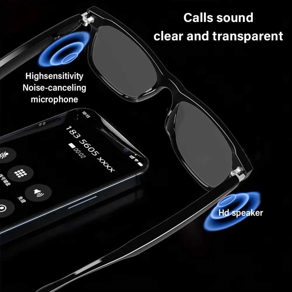 Senbono New Smart Wireless Bluetooth Glasses Music Listening Phone Answering Fashion Anti Blue Light Glasses