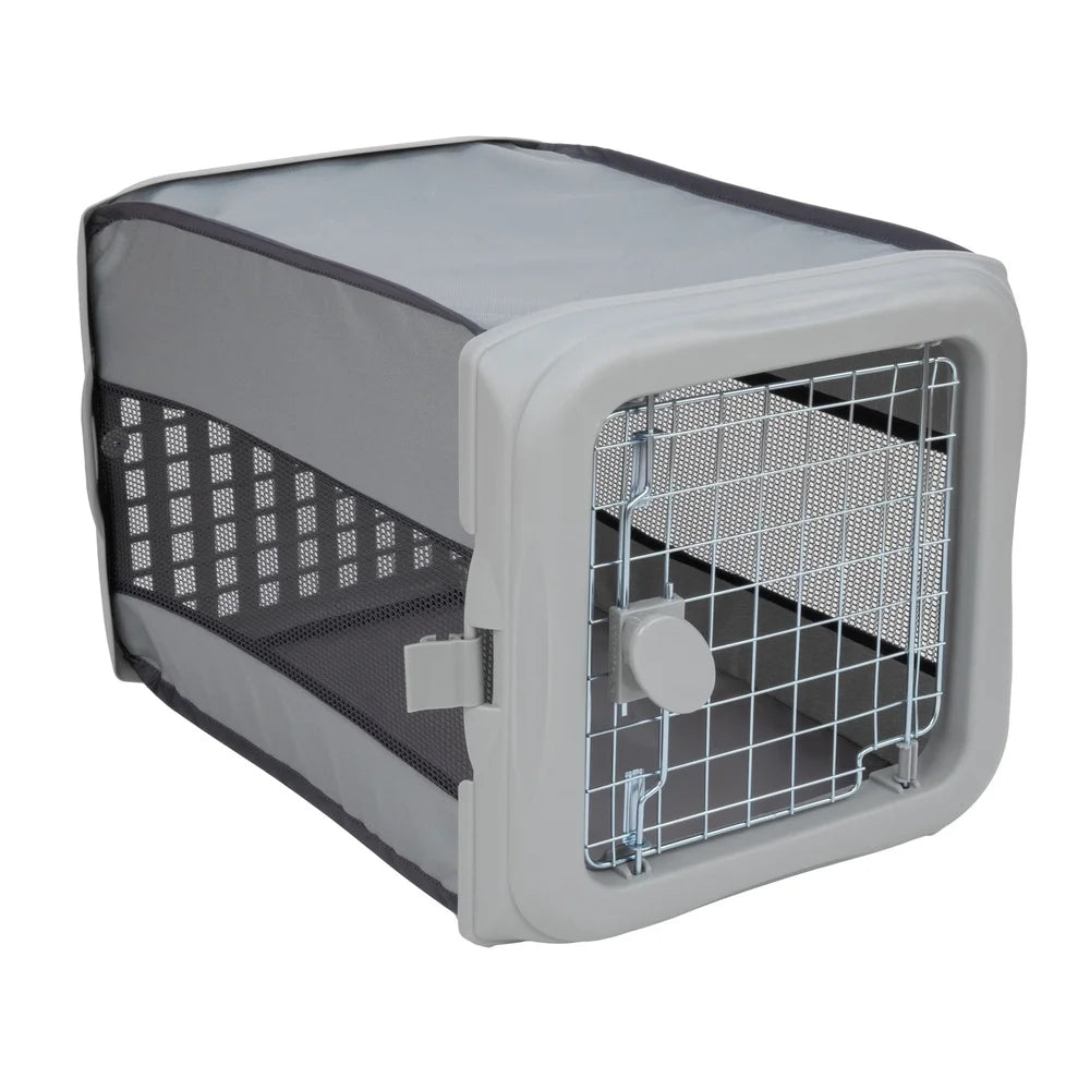 Collapsible Pop Up Dog Kennel Portable Travel Crate for Small Pets Durable Polyester with Ventilation Lockable Design Easy Storage