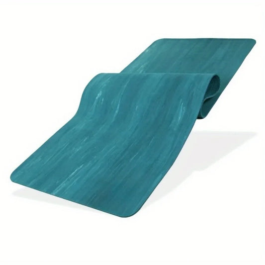 4mm rubber yoga mat with non-slip patterned surface designed to accommodate high intensity workouts
