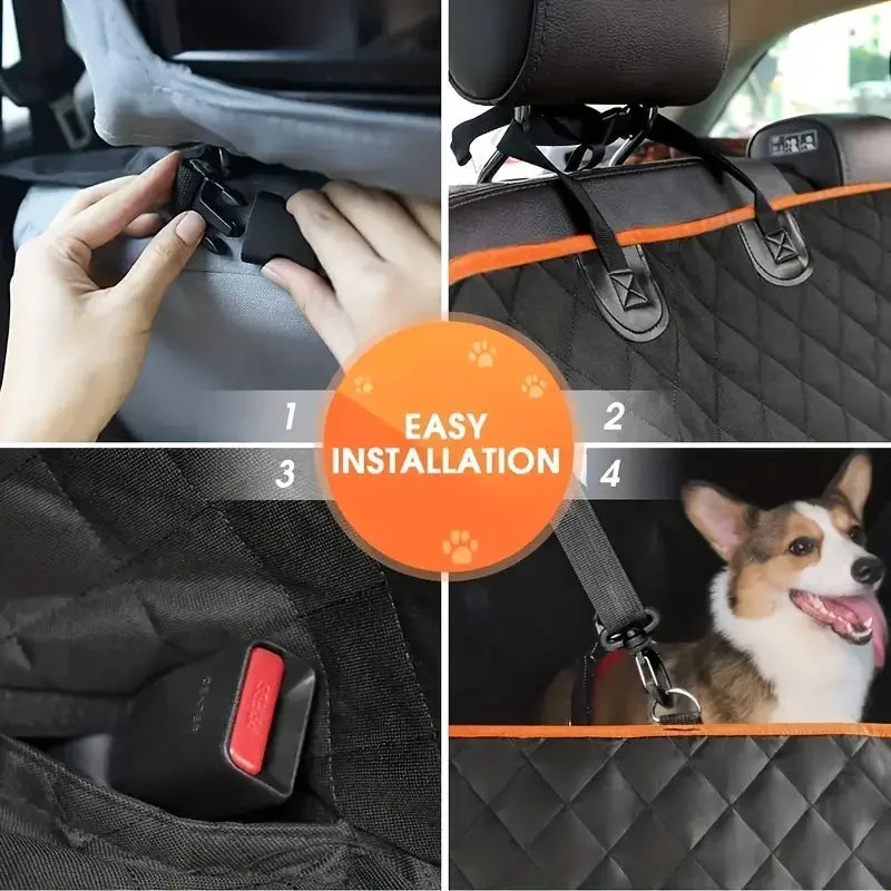 Dog Car Seat Cover for Pets 100 Percent Waterproof Scratch Proof Nonslip Durable Soft Back Seat Cover for Cars and Trucks