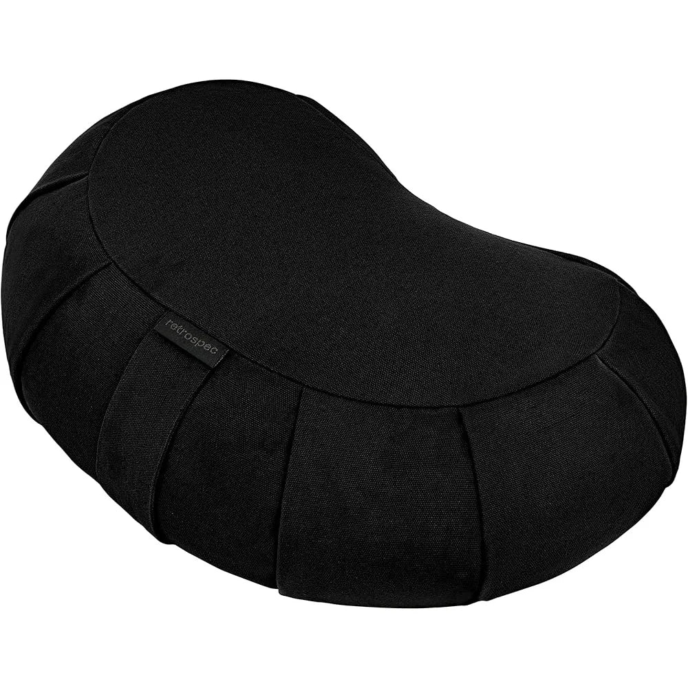 Sedona Zafu Meditation Cushion Buckwheat Hulls Adjustable Firmness Yoga Block Washable Cotton Support Spine Posture Relaxation