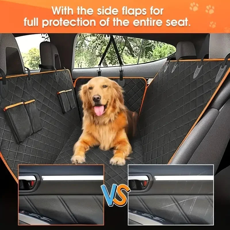 Dog Car Seat Cover for Pets 100 Percent Waterproof Scratch Proof Nonslip Durable Soft Back Seat Cover for Cars and Trucks
