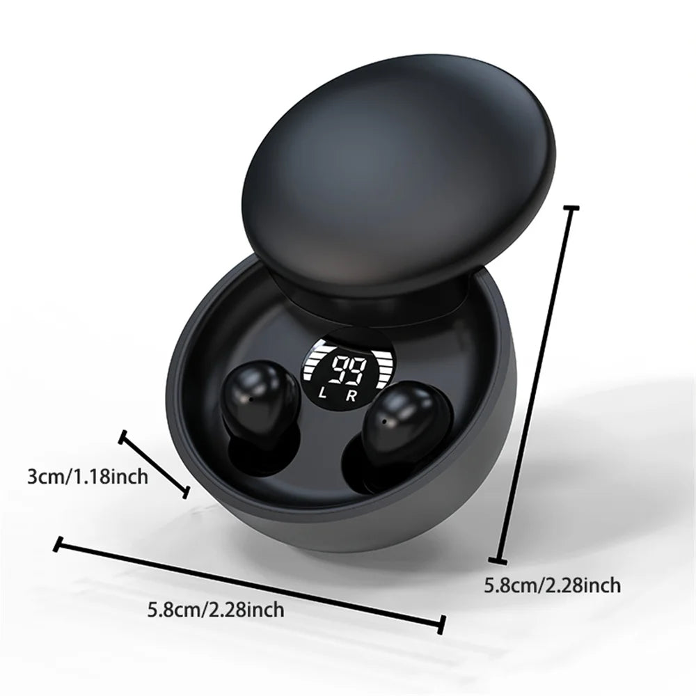 Invisible Earbuds Small Mini Wireless Bluetooth Earpiece Discreet Earphone Sleep Earplugs HD Call Headsets for Music and Work
