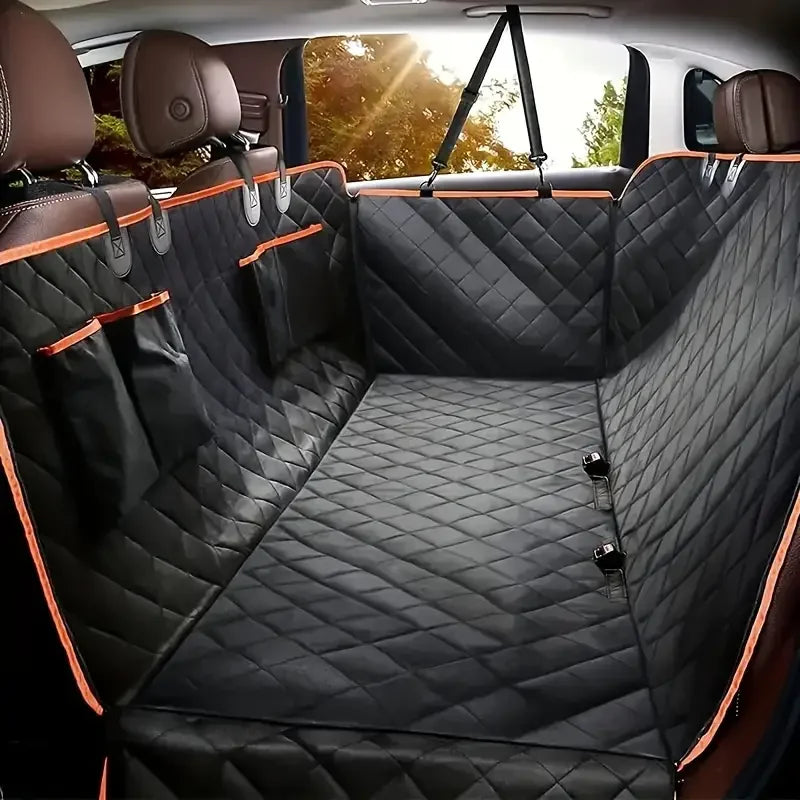Dog Car Seat Cover for Pets 100 Percent Waterproof Scratch Proof Nonslip Durable Soft Back Seat Cover for Cars and Trucks