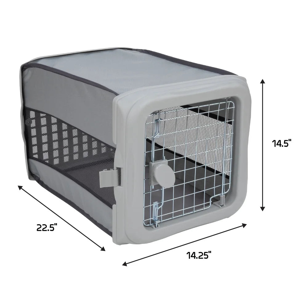 Collapsible Pop Up Dog Kennel Portable Travel Crate for Small Pets Durable Polyester with Ventilation Lockable Design Easy Storage