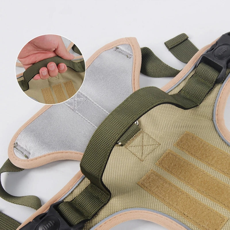 Dog Harness Reflective Medium Large Dogs Tactical Vest Waterproof Oxford Cloth Pet Accessories