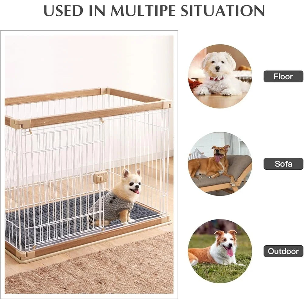 Reversible Dog Bed Mat Memory Foam Soft Washable Pet Cushion Durable Comfortable Sleeping Mattress for Small and Medium Dogs