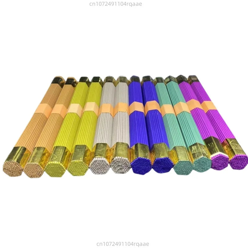 Natural Blessing Ceremony Incense Sticks for Health Love and Wealth with Incense Holder 91pcs Natural Sandalwood
