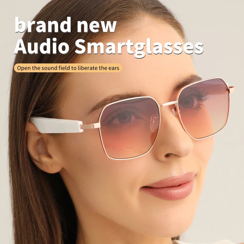 MZ02 Smart Glasses With Bluetooth Speaker Wireless Audio Touch Hands Free Calling Stereo Music Headphones