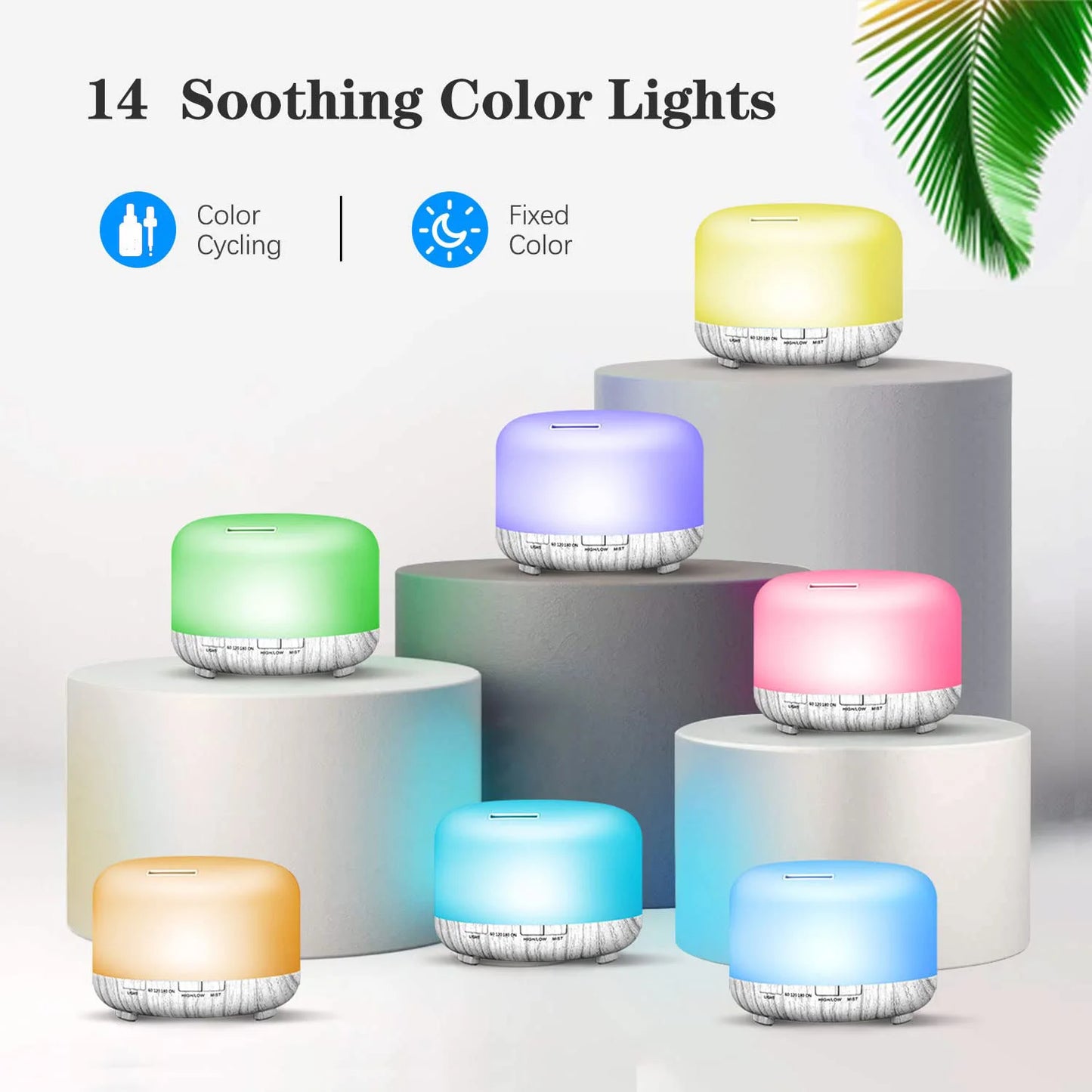 500ML Aromatherapy Oil Diffuser Auto Shut Off Essential Oil Aroma Diffuser Humidifier for Home Office