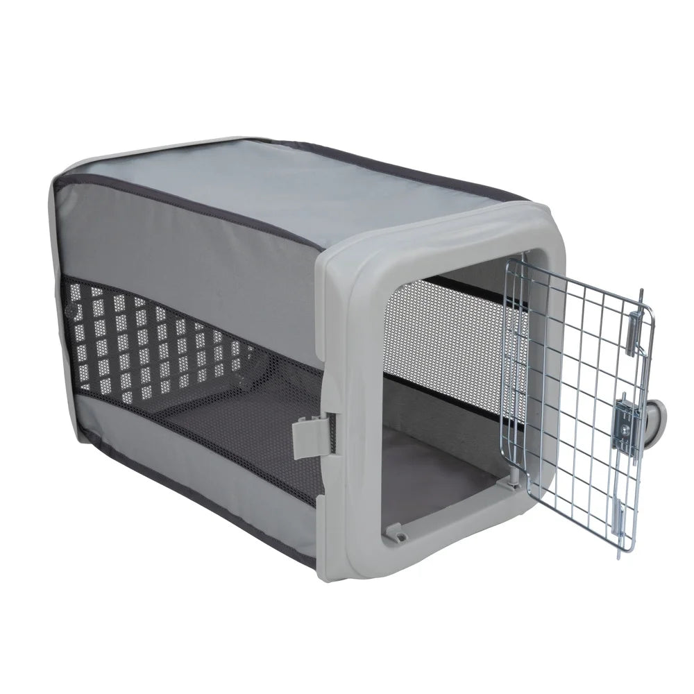 Collapsible Pop Up Dog Kennel Portable Travel Crate for Small Pets Durable Polyester with Ventilation Lockable Design Easy Storage