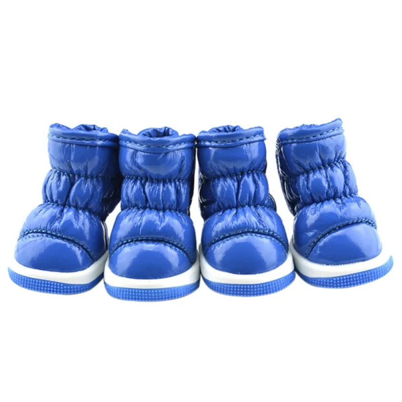 4 Pcs Set Pet Dog Winter Rain Shoes Waterproof Dogs Snow Boots Puppy Slip Shoes for Small Medium Dogs Yorkie Footwear