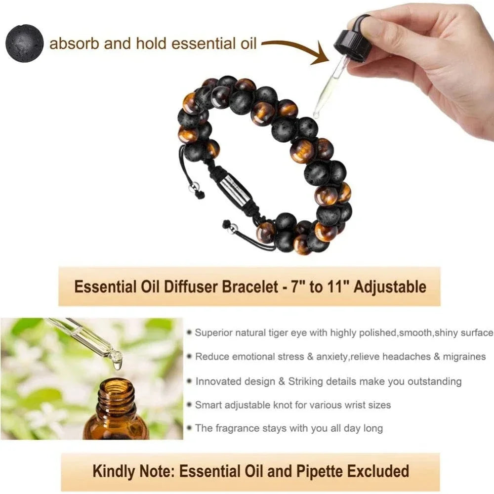 Bead Chakra Bracelets for Men and Women Double Layered Healing Yoga Crystals Beaded Bracelet Natural Stone Mens Bracelet
