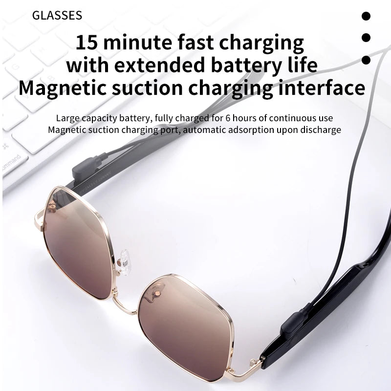 MZ02 Smart Glasses With Bluetooth Speaker Wireless Audio Touch Hands Free Calling Stereo Music Headphones