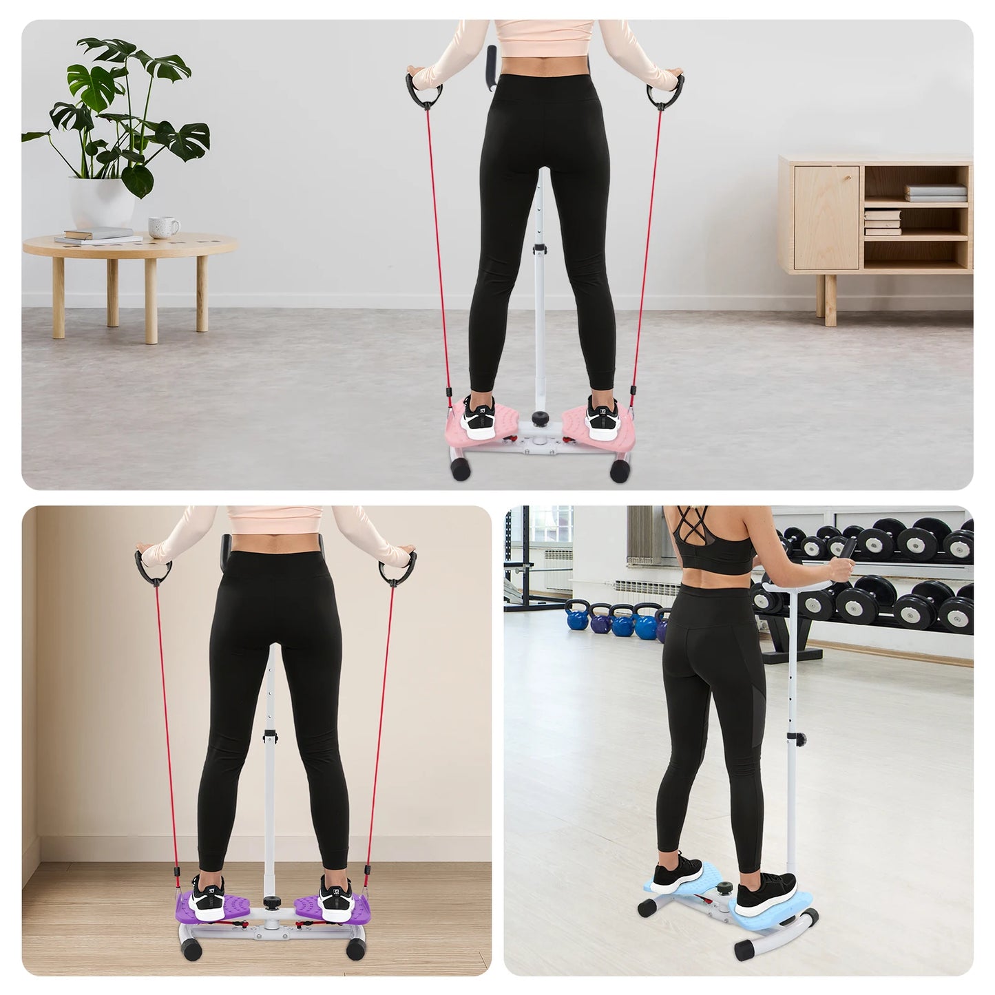 Waist Twisting Fitness Tool Waist Twister Board Ab Twist Board Home Gym Exercise Twist Board with Handrail